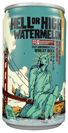21st Amendment - Hell or High Watermelon Wheat (6 pack 12oz bottles)