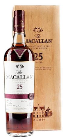 Macallan 25 Year Old Sherry Oak Single Malt Scotch
